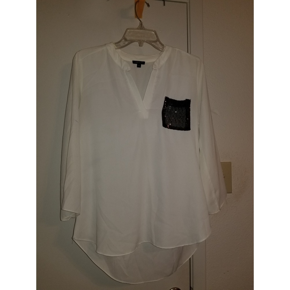 Sequin pocket blouse